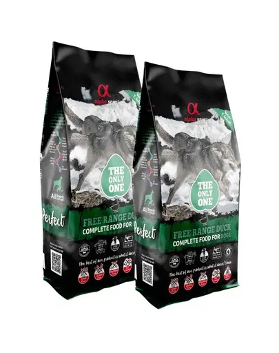 ALPHA SPIRIT Free range Duck cu rata 2x12 kg hrana Caini
