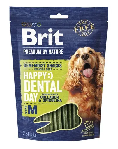 BRIT Premium Dog Dental Semi-moist Snack M 180 g gustare dentara caini mici si medii