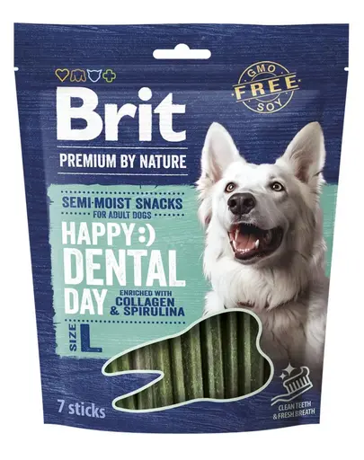 BRIT Premium Dog Dental Semi-moist Snack L 250 g snack dentar semi-umed pentru caini medii si mari