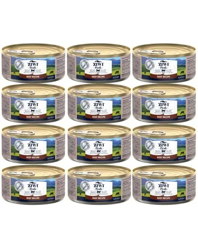 ZIWIPEAK Cat Beef set hrana umeda pisici 12 x 85 g cu vita