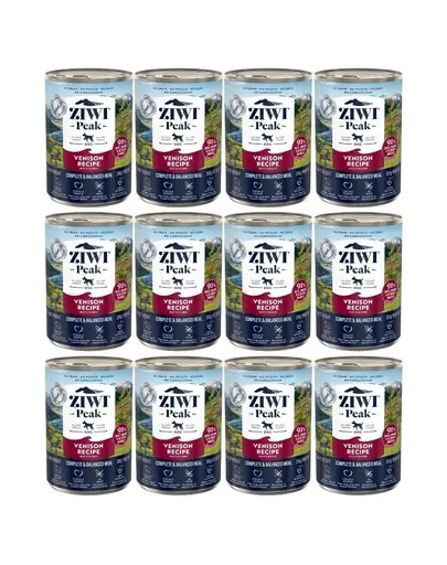 ZIWIPEAK Dog Venison hrana cu vanat, pentru caini 12 x 390 g