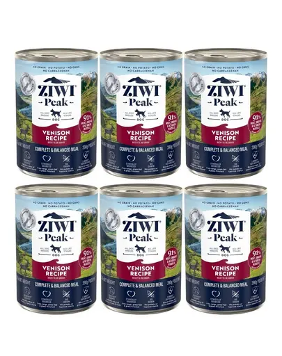 ZIWIPEAK Dog Venison cu vanat, hrana umeda caini 6x390 g