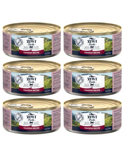 ZIWIPEAK Cat Venison set conserve pentru pisici 6x85 g cu vanat
