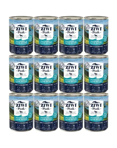 ZIWIPEAK Dog Mackerel&Lamb 12 x 390 g macrou si miel pentru caini