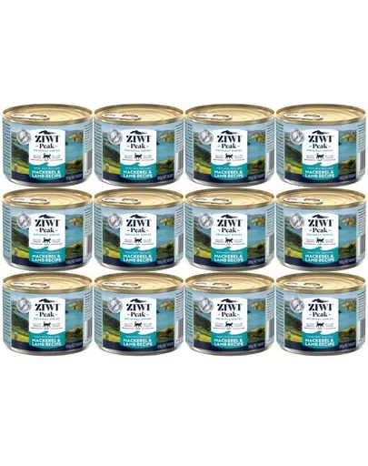 ZIWIPEAK Cat Mackerel&amp;Lamb hrana umeda pisici 12 x 185 g cu macrou si miel