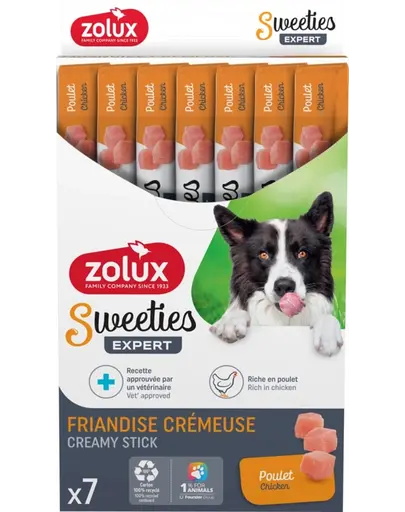 ZOLUX Gustare cremoasa pentru caini SWEETIES cu pui 7x14g