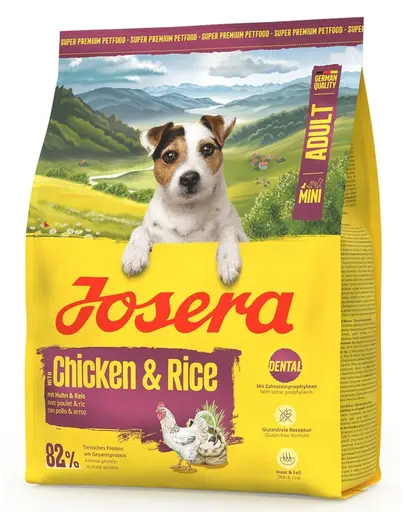 JOSERA Mini Adult Chicken and Rice 900g hrana rase mici, fara gluten