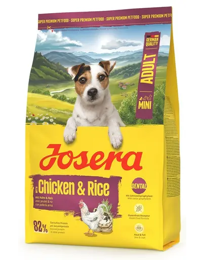 JOSERA Mini Adult Chicken and Rice 3kg hrana fara gluten pentru Caini talie mica