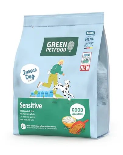 GREEN PETFOOD InsectDog Sensitive 900g hrana Caini sensibili cu insecte si orez