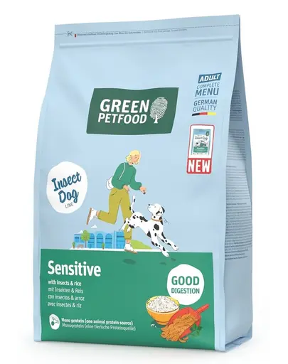 GREEN PETFOOD InsectDog Sensitive 3kg hrana cu insecte si orez pentru Caini sensibili