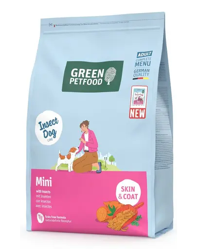 GREEN PETFOOD InsectDog Mini 3kg hrana fara cereale cu insecte pentru Caini mici