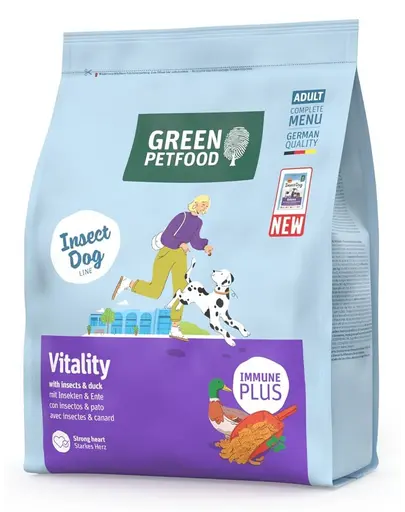 GREEN PETFOOD InsectDog with Duck Vitality 900g hrana cu insecte si rata pentru Caini adulti