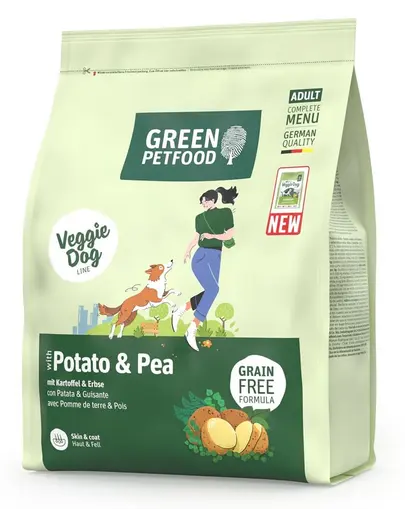 GREEN PETFOOD VeggieDog with Potato and Pea 900g hrana vegetariana Caini