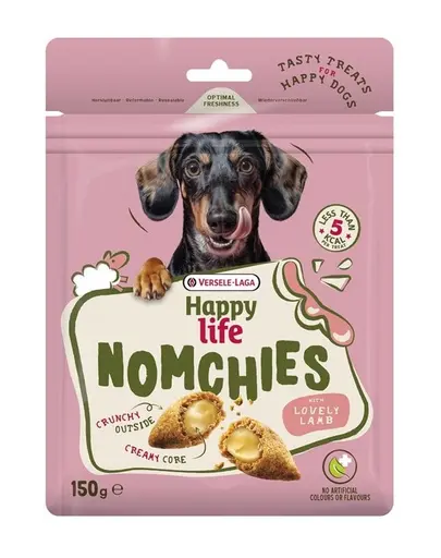 VERSELE-LAGA Happy Life Snack Nomchies Lamb 150g recompensa Caini, cu miel, pentru sustinerea digestiei