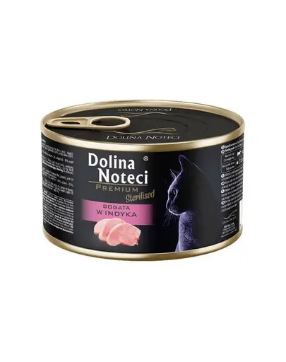 DOLINA NOTECI Premium Sterilised Bogata in curcan hrana umeda pisica sterilizata 185 g