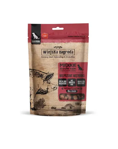 WIEJSKA ZAGRODA Ficatei de Porc delicatesa pentru Caini 100 g