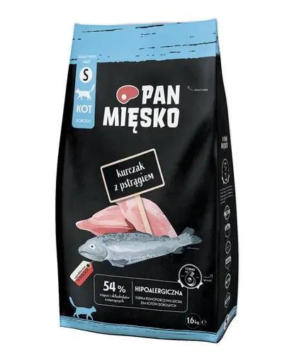 PAN MIESKO Hrana uscata pentru pisici pui cu pastrav S 1,6 kg