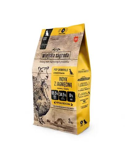 WIEJSKA ZAGRODA Hrana uscata curcan cu miel pentru caini, crochete M 2 kg