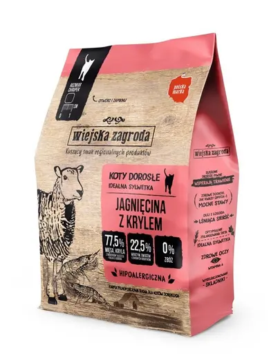 WIEJSKA ZAGRODA Hrana cu miel si kril pentru pisici 2x400 g
