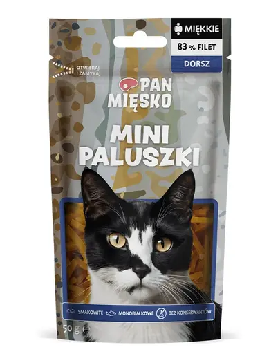 AN MIESKO Mini betisoare cu cod gustare pentru pisici 50 g