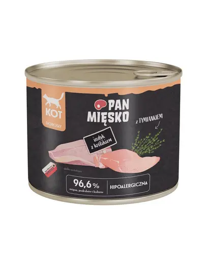 PAN MIESKO Hrana umeda pentru pisici cu curcan si iepure 200 g