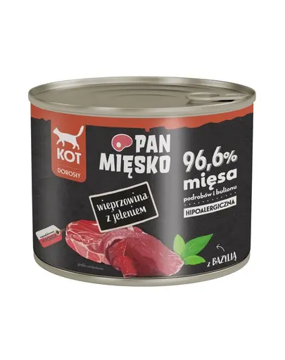PAN MIESKO Porc cu cerb hrana umeda pentru pisici 200 g