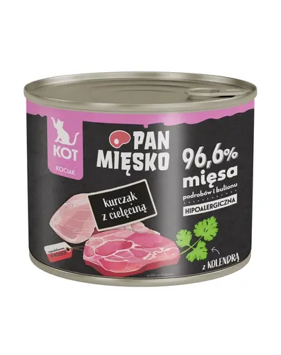 PAN MIESKO Hrana umeda pentru pisoi cu pui si vitel 200 g