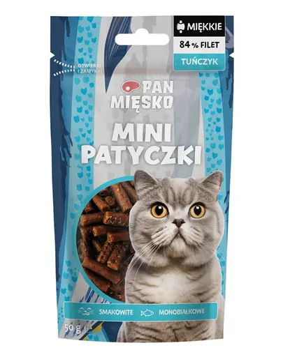 PAN MIESKO Mini betisoare cu ton gustare pentru pisici 50 g