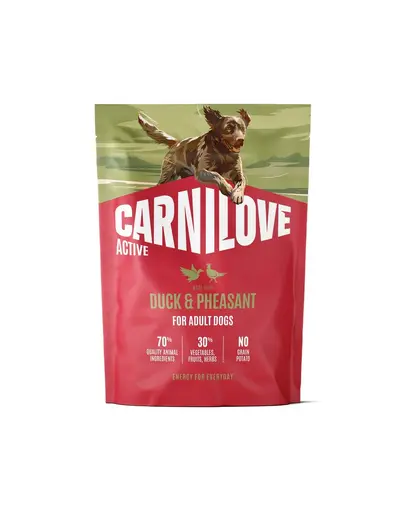 Hrana caini activi CARNILOVE Active Dog Duck and Pheasant Adult 1,5 kg rata si fazan