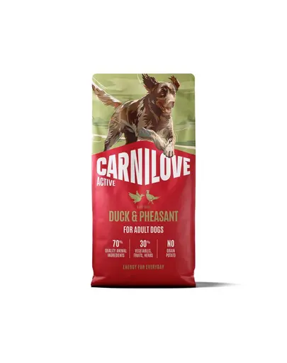CARNILOVE Active Dog Duck & Pheasant Adult 2x12 kg hrana uscata pentru caini adulti, cu rata si fazan