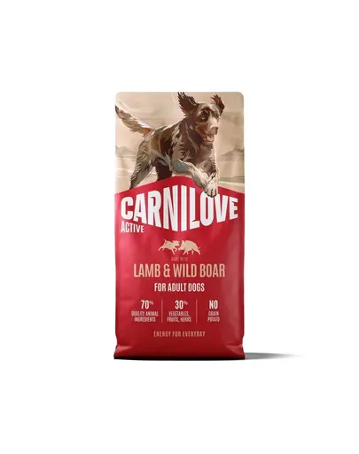 CARNILOVE Active Dog Lamb & Wild Boar Adult 2x12 kg hrana uscata pentru caini adulti, cu miel si mistret