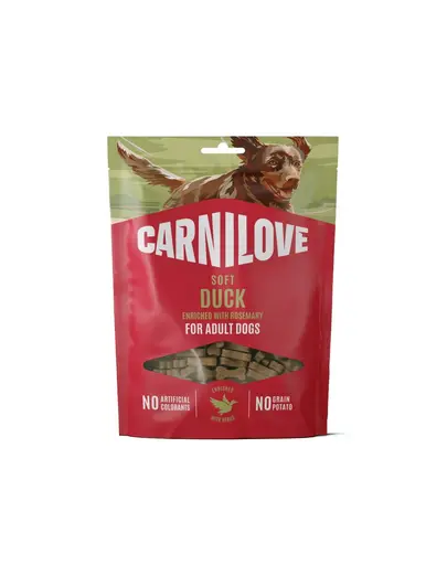 Recompense moi caini adulti CARNILOVE Soft Snack Duck 200 g cu rata si rozmarin