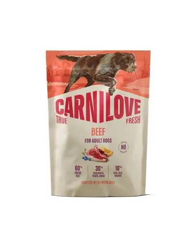 CARNILOVE True Fresh Dog Beef Adult 1,5 kg hrana caini cu vita