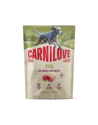CARNILOVE True Fresh Dog Duck Junior Large 1,5 kg hrana caine junior rasa mare, cu rata