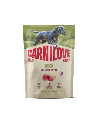 CARNILOVE True Fresh Dog Duck Adult Large Breeds 1,5 kg hrana uscata cu rata pentru caini adulti de rase mari