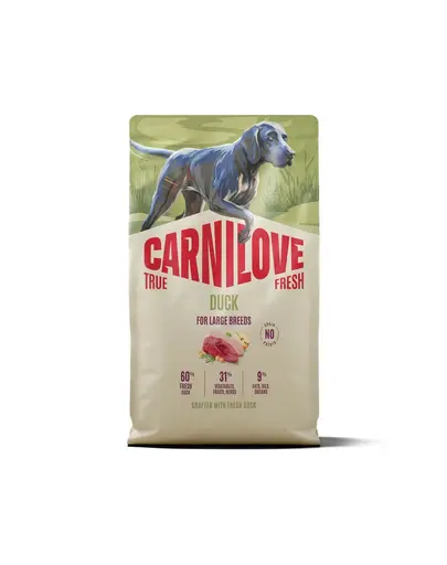 CARNILOVE True Fresh Dog Duck Junior Large 4 kg hrana cu rata pentru juniori de rase mari