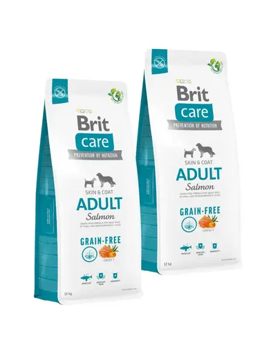 BRIT Care Grain-free Adult Salmon & Potato 2 x 12 kg hrana caini adulti, cu somon