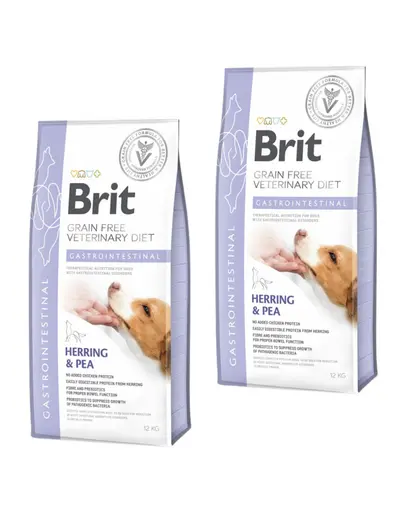 BRIT Veterinary Diets Dog Gastointestinal 2 x 12 kg hrana caini