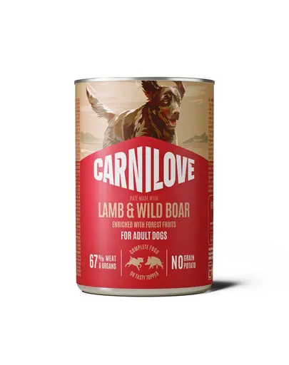 Hrana umeda caini CARNILOVE Dog Can 400 g miel si mistret, pate