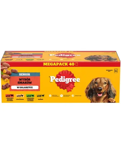 PEDIGREE Senior arome in jeleu hrana caini seniori 7+ 40x100 g