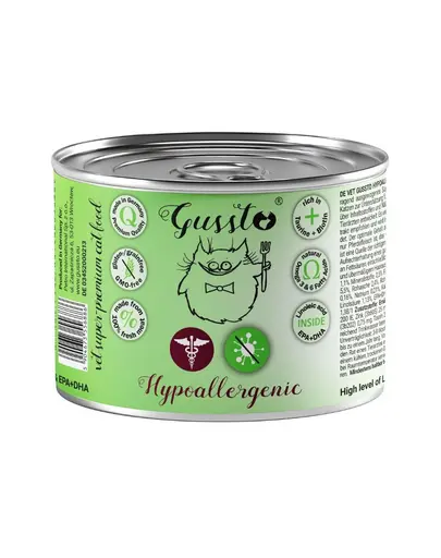 GUSSTO Vet Hypoallergenic 200 g hrana umeda dietetica pentru pisici