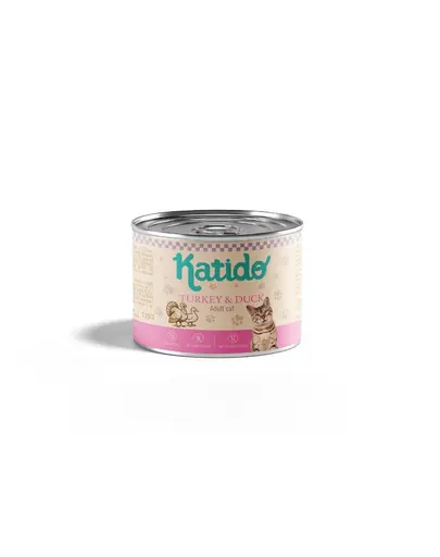 KATIDO Hrana umeda pentru pisici cu curcan si rata 200 g