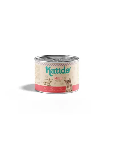 KATIDO Hrana umeda pentru pisici cu vita 200 g