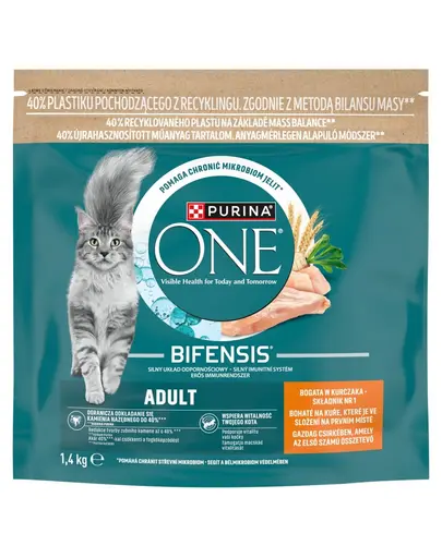 PURINA ONE Bifensis Adult cu pui 1,4 kg hrana pisici adulte