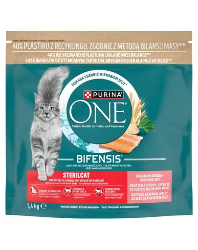 PURINA ONE Bifensis Sterilcat cu somon 1,4 kg hrana pisici sterilizate