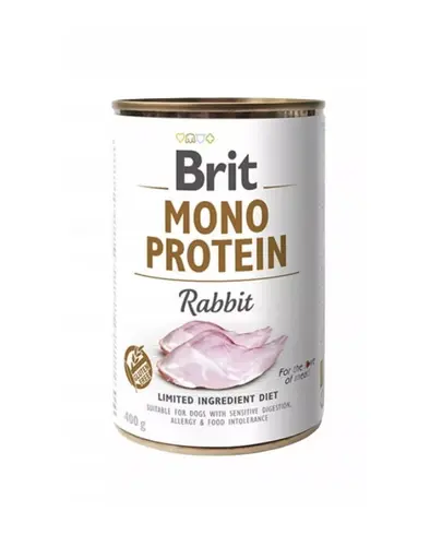 BRIT Mono Protein Rabbit 6x400 g hrana umeda monoproteica pentru caini, cu iepure