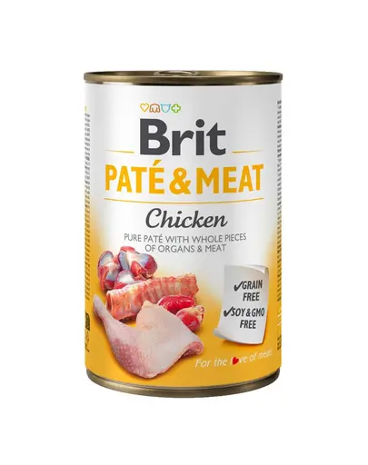 BRIT Pate&Meat Chicken 400 g hrana umeda caini, pateu cu pui