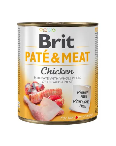 BRIT Pate&Meat Chicken 800 g hrana umeda caini, pateu cu pui