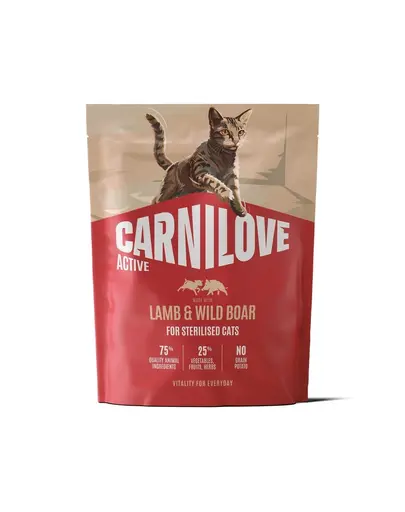 Hrana pisici sterilizate CARNILOVE Active 400 g cu miel si mistret