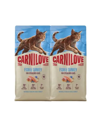 CARNILOVE True Fresh Cat Fish & Turkey Sterilised 2x6 kg hrana uscata pentru pisici sterilizate, cu peste si curcan